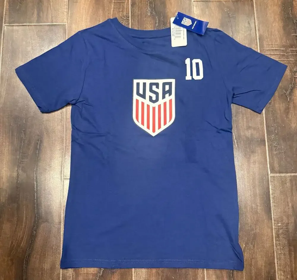 U.S. Soccer Christian Pulisic #10 Youth Graphic T-Shirt Navy